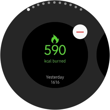 Press the remove widget icon.