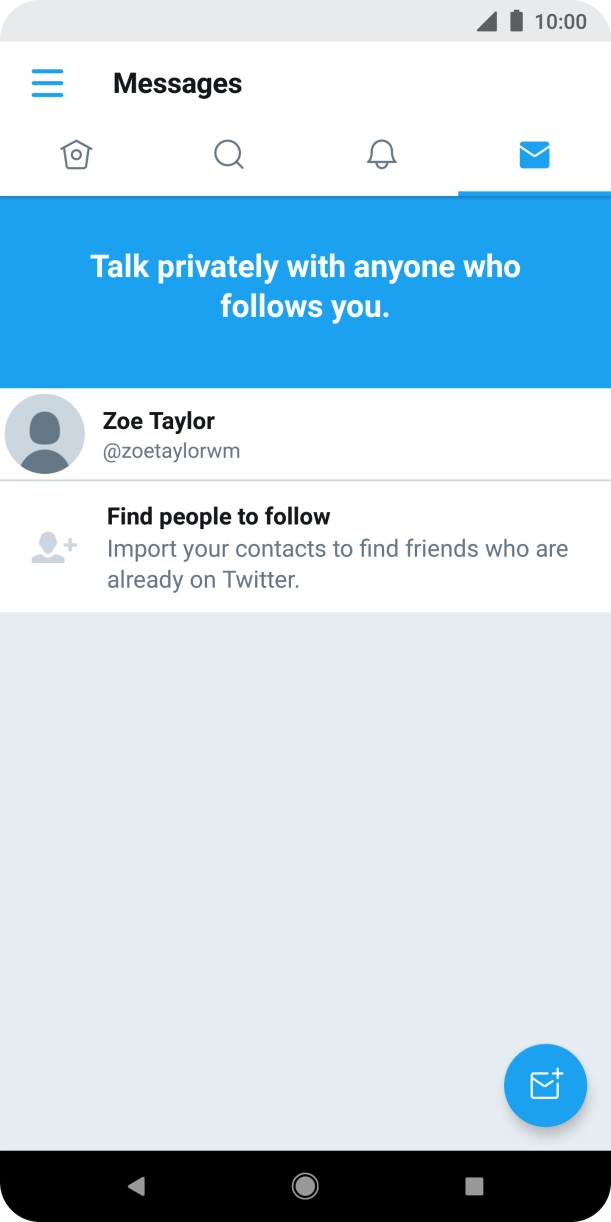 Press the new message icon.