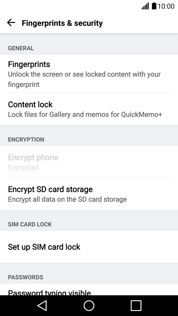 Press Set up SIM card lock.