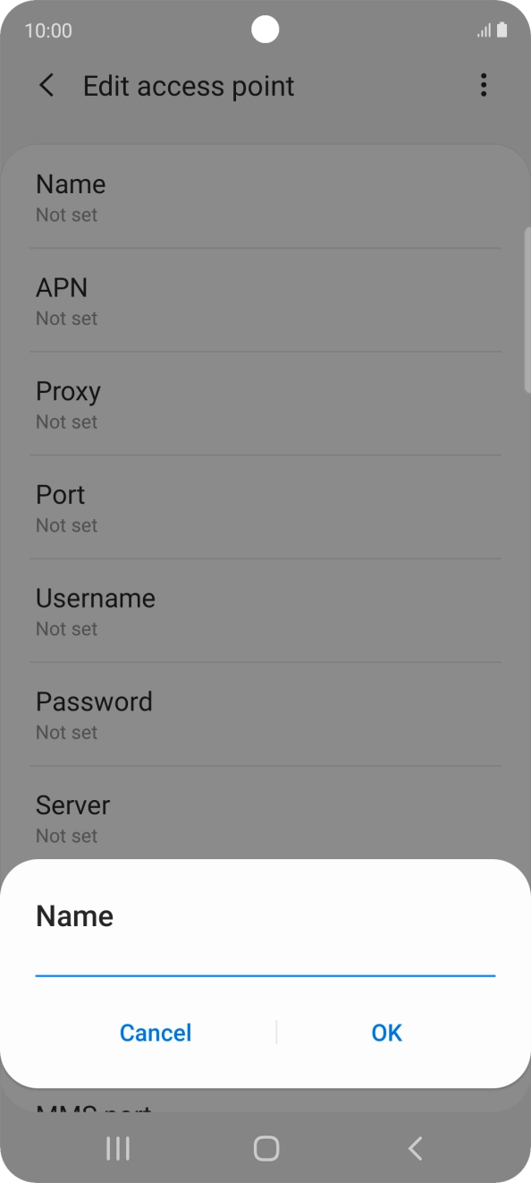 Key in Telstra Internet and press OK.