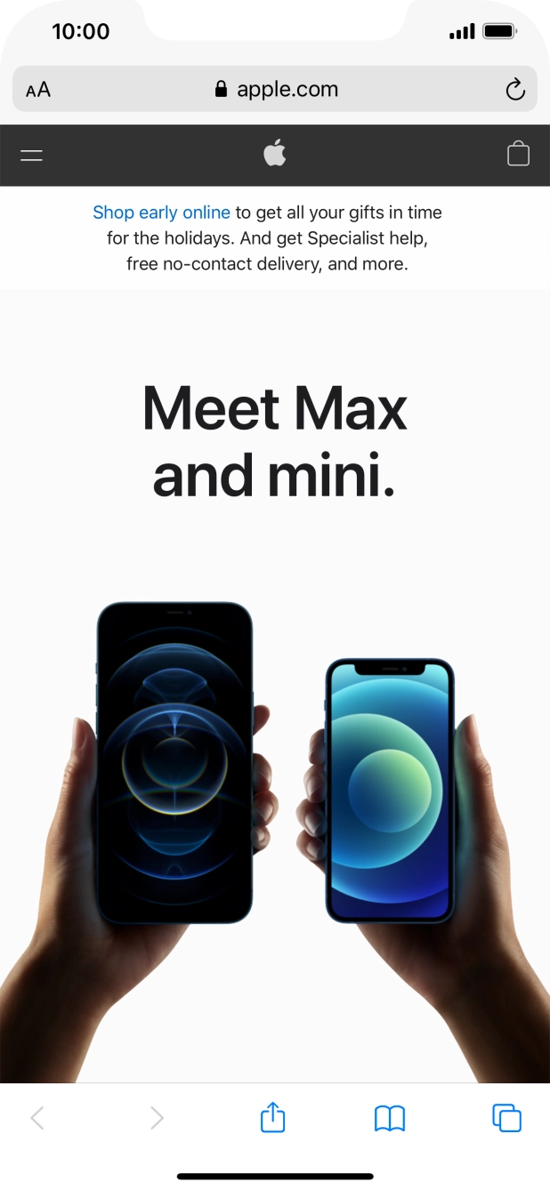 Press the address bar.