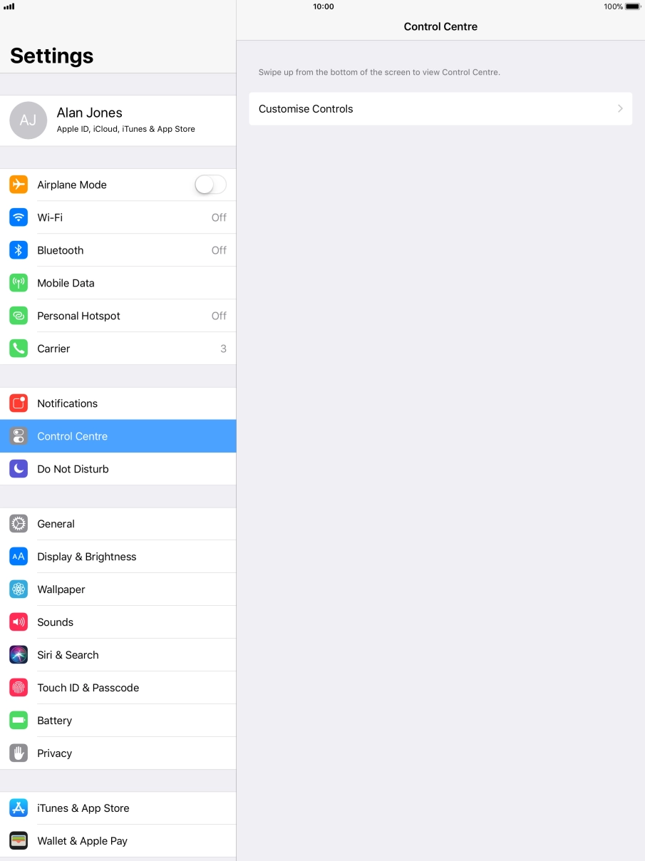 Press Customise Controls.