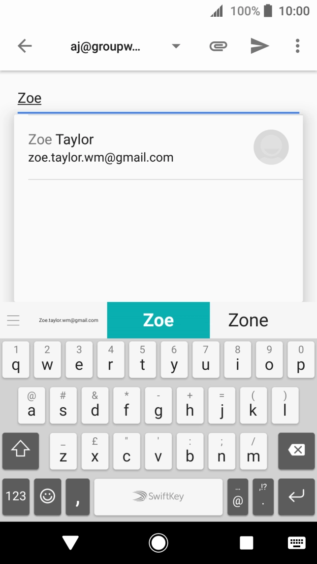 Press the required contact.