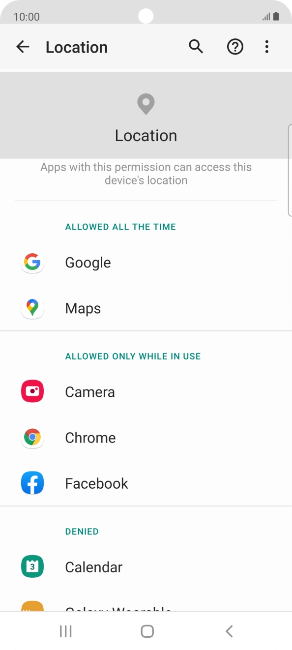 Press the required app.