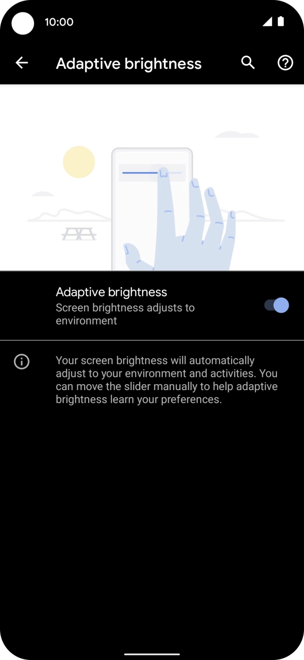 Press the indicator next to 