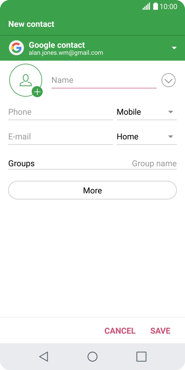 Press the address book drop down list.