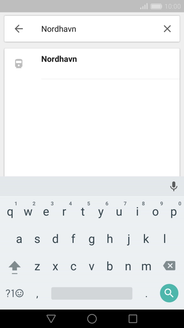Press the required destination.