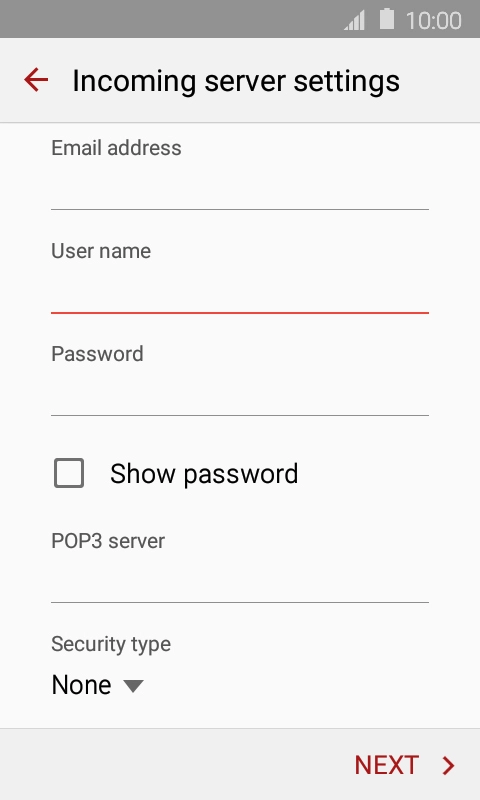 Press the field below 