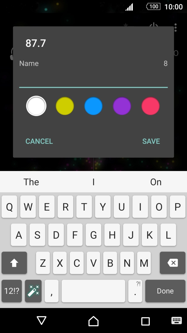 Key in the required channel name and press SAVE.