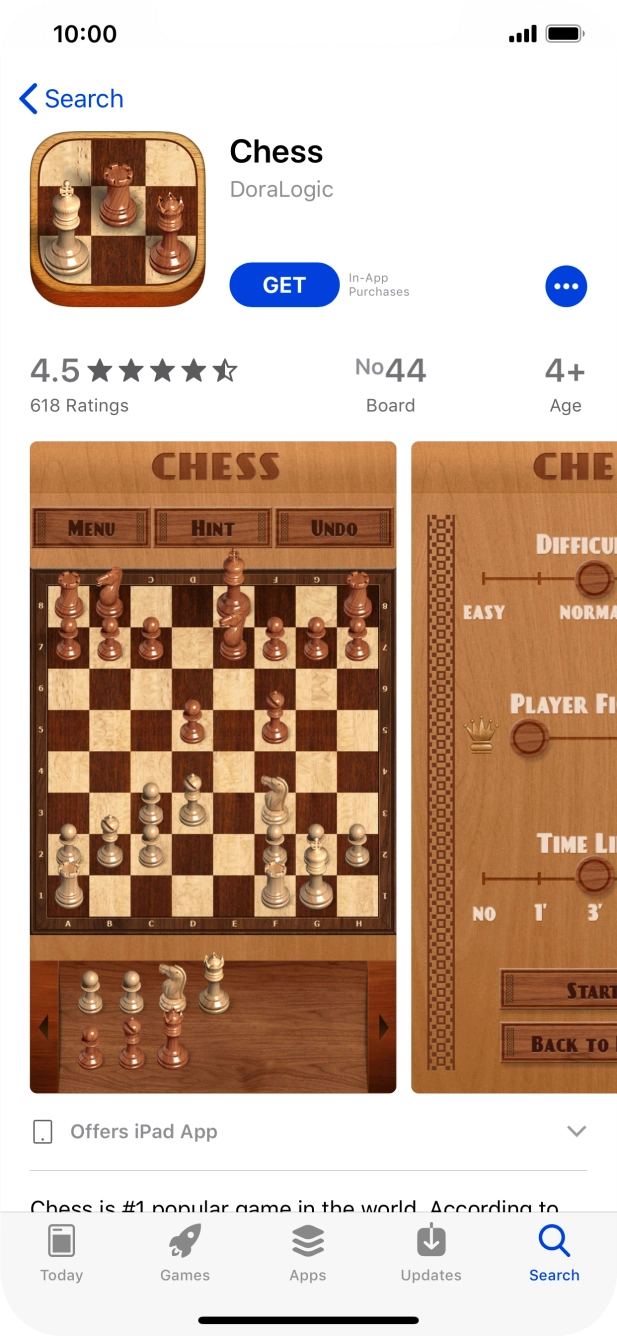 Press GET and follow the instructions on the screen to install the app.