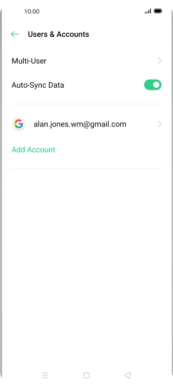 Press Add Account. Press Add Account.
