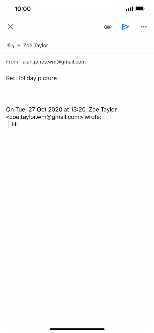 Press the text input field.