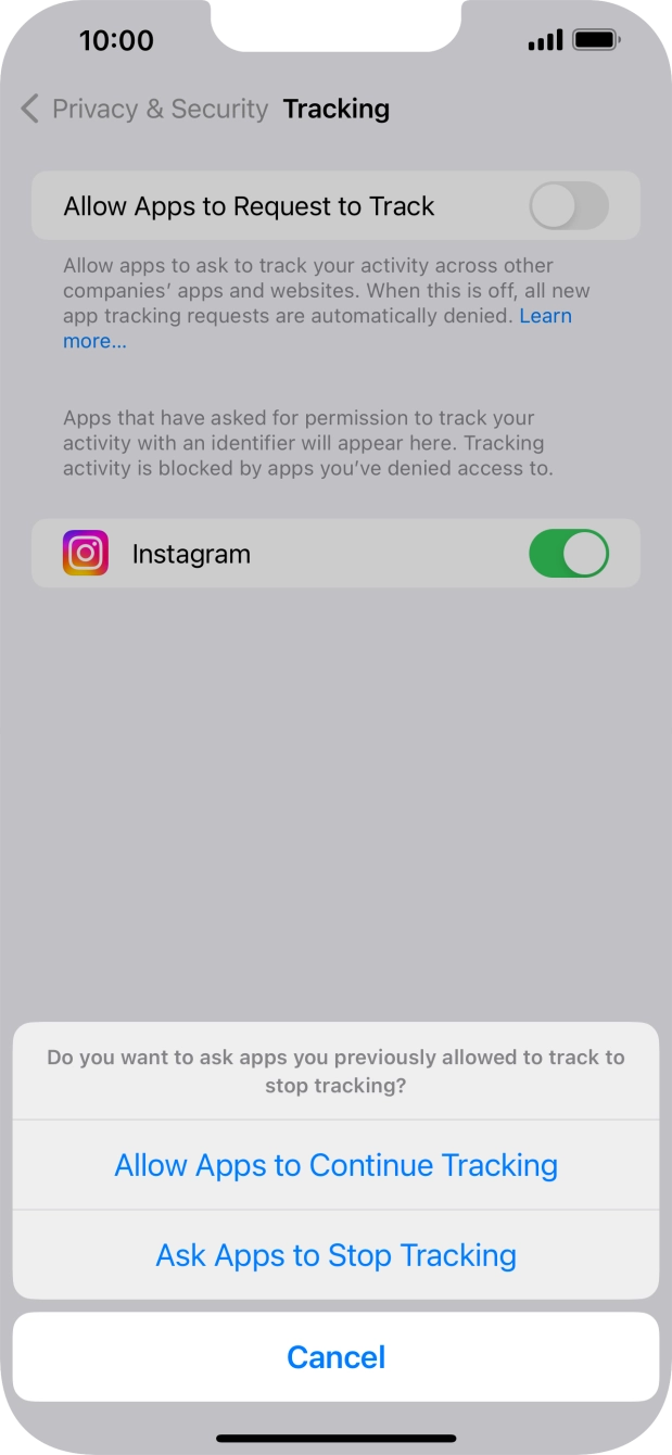If you turn off the function, press the required setting.