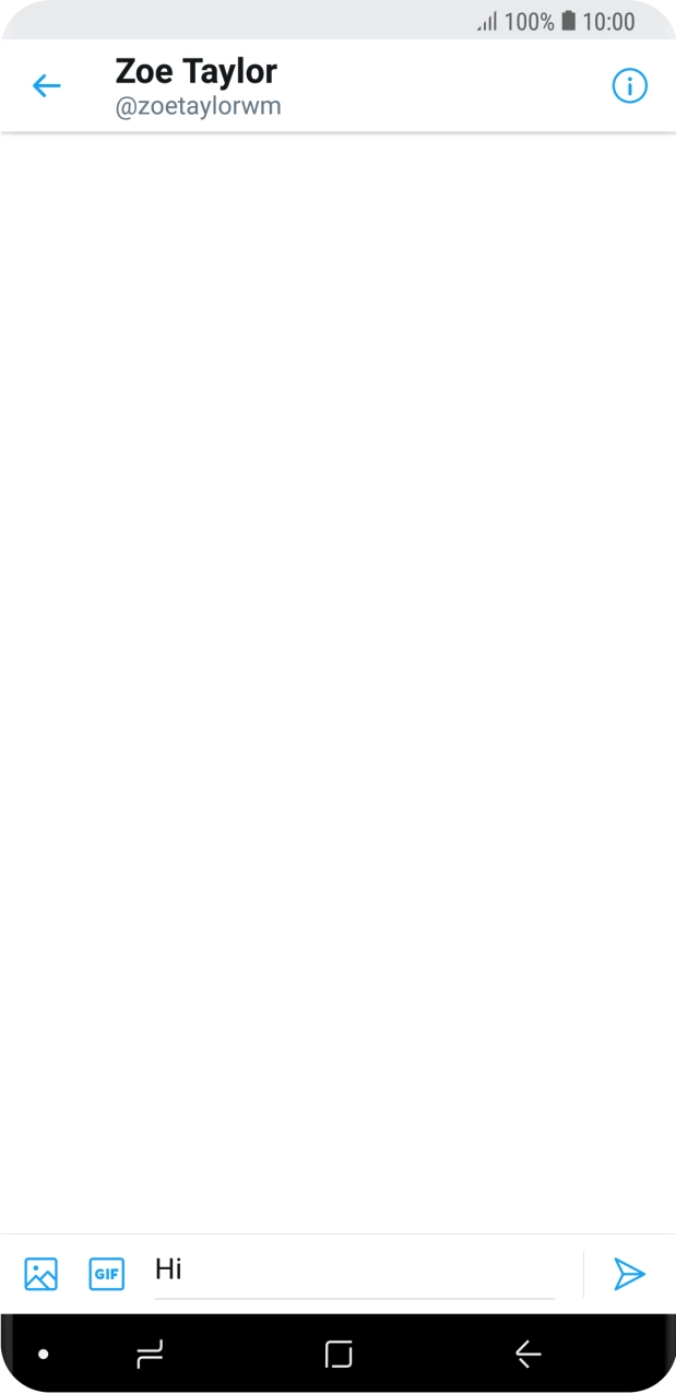Write the required message and press the send icon.