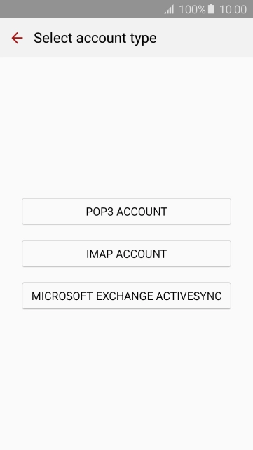 Press POP3 ACCOUNT. Press POP3 ACCOUNT.