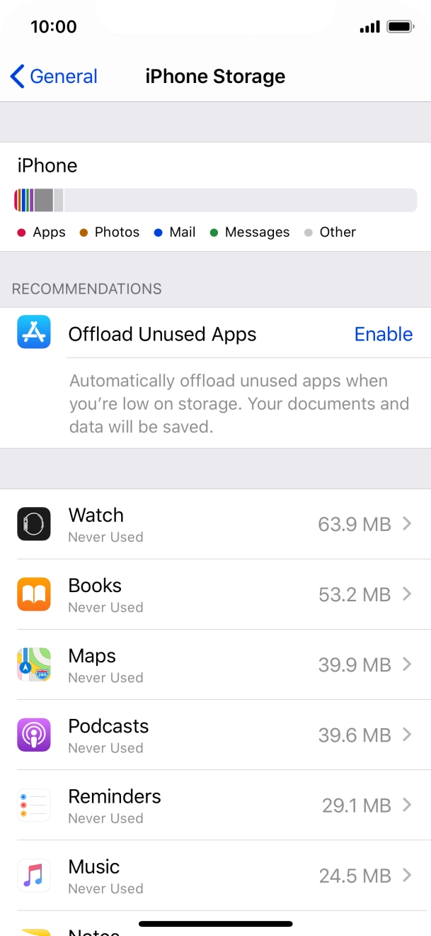 Press the required app.