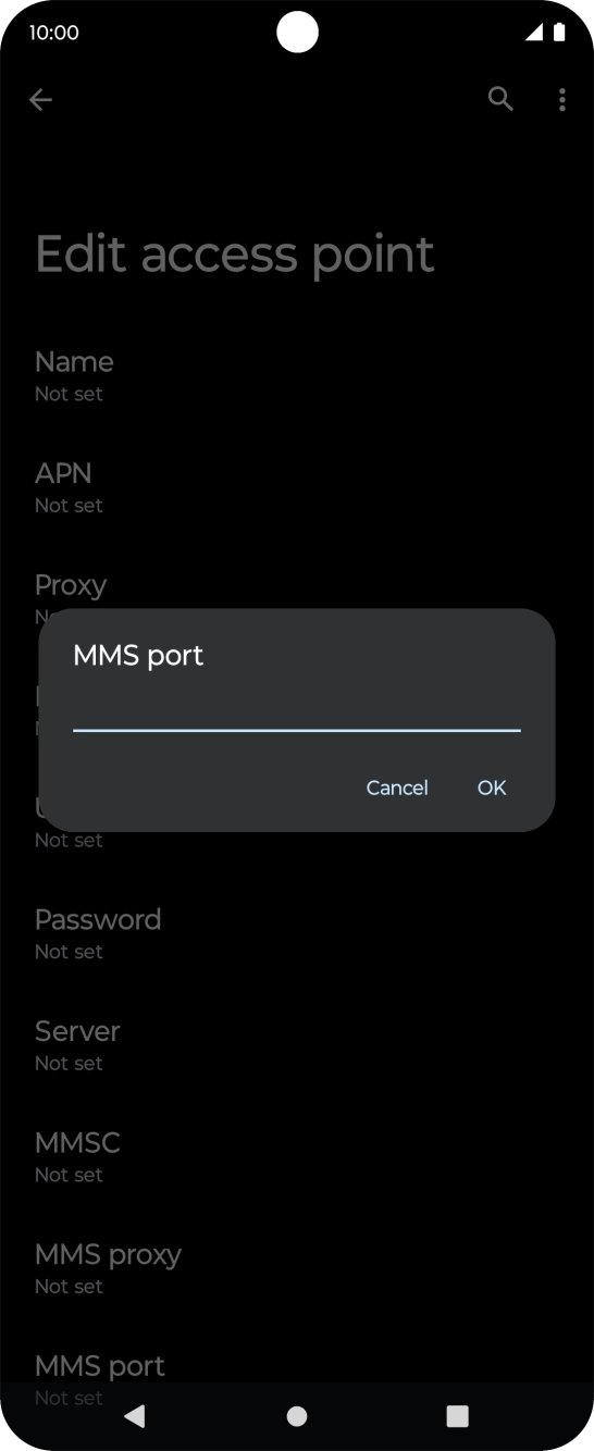 Key in 80 and press OK.