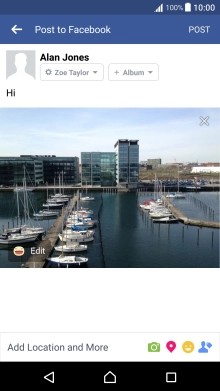 Write the required text and press POST.