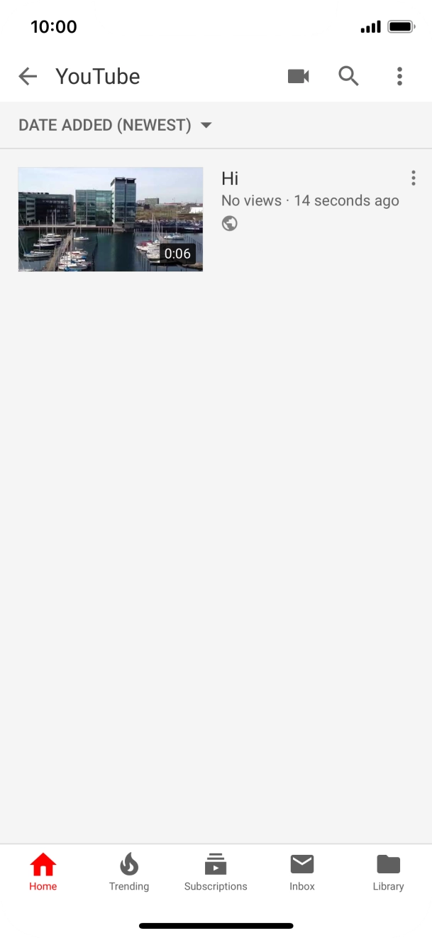 Press the search icon. Press the search icon.