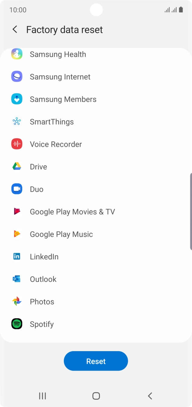 Press Reset. Press Reset.