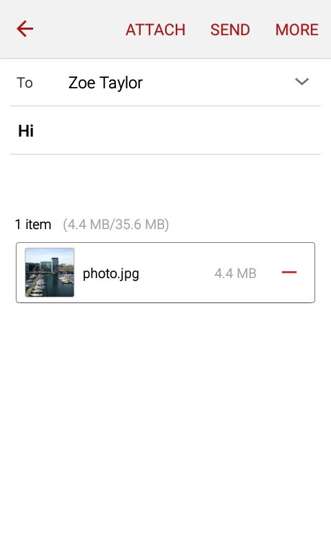 Press the text input field and write the text for your email.