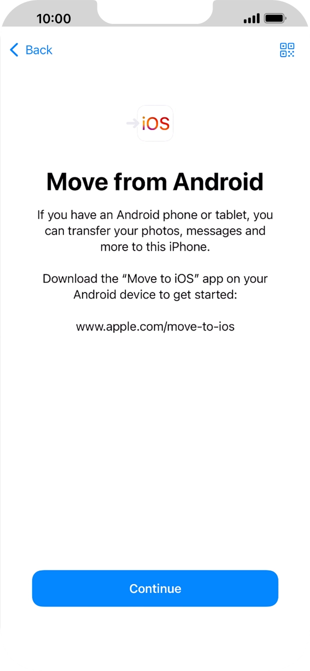 To transfer content to your phone, you need to install the app 
