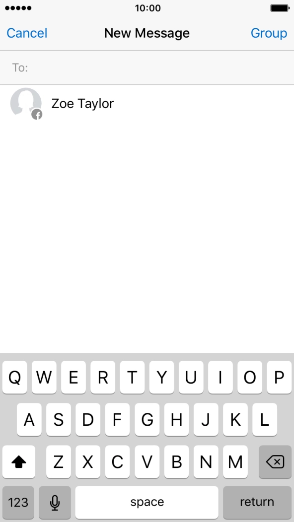 Press To and key in the first letters of the recipient's name. Press To and key in the first letters of the recipient's name.