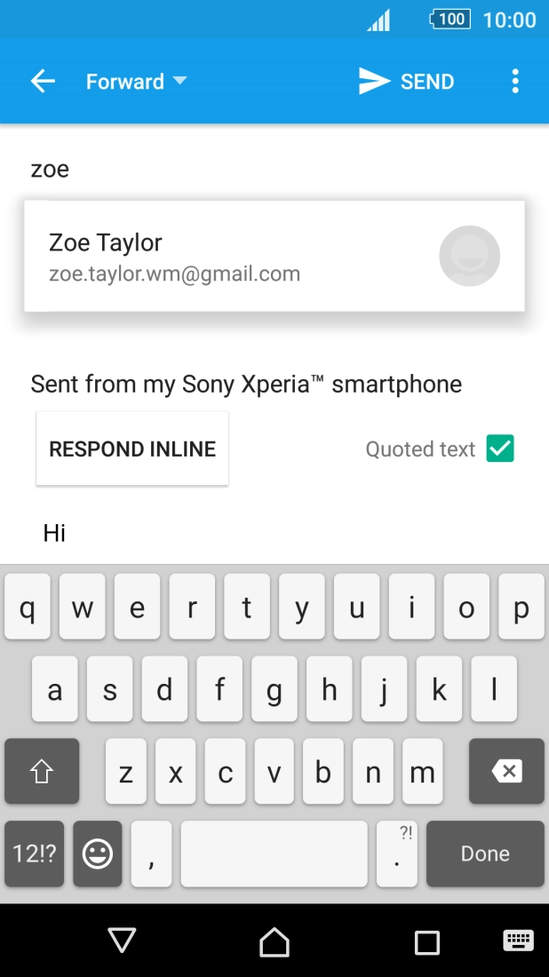 Key in the first letters of the recipient's name and press the required contact.