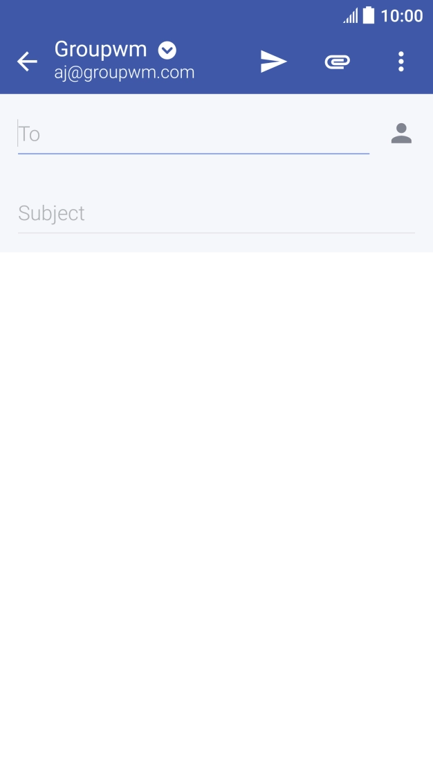 Press the search field and key in the first letters of the recipient's name.