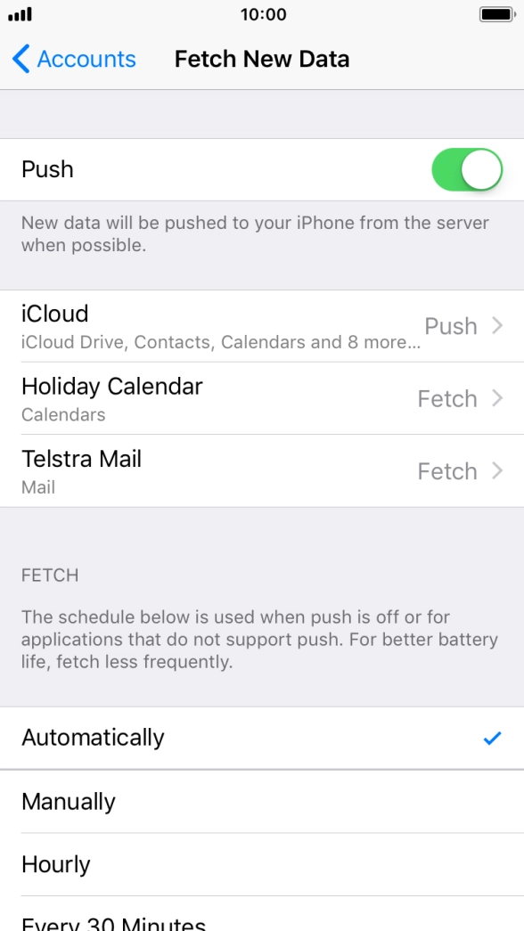 Press the indicator next to 