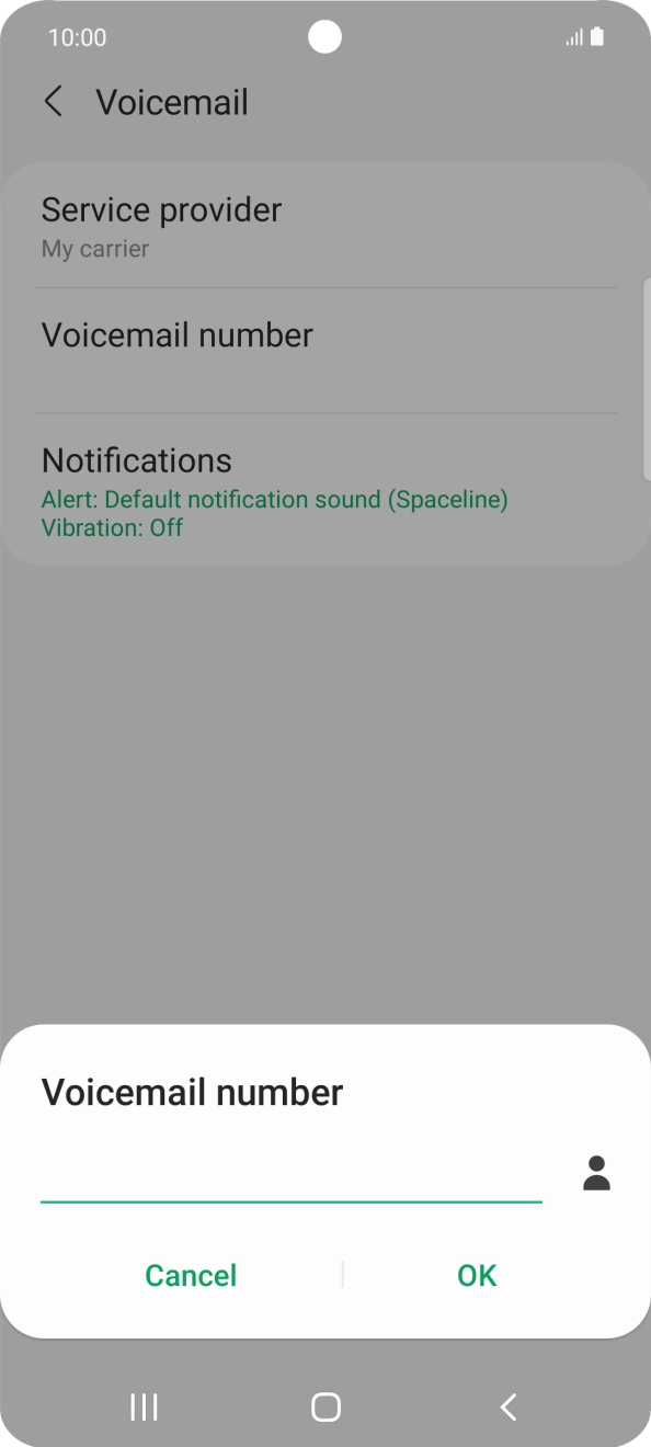 Key in +61101 and press OK.
