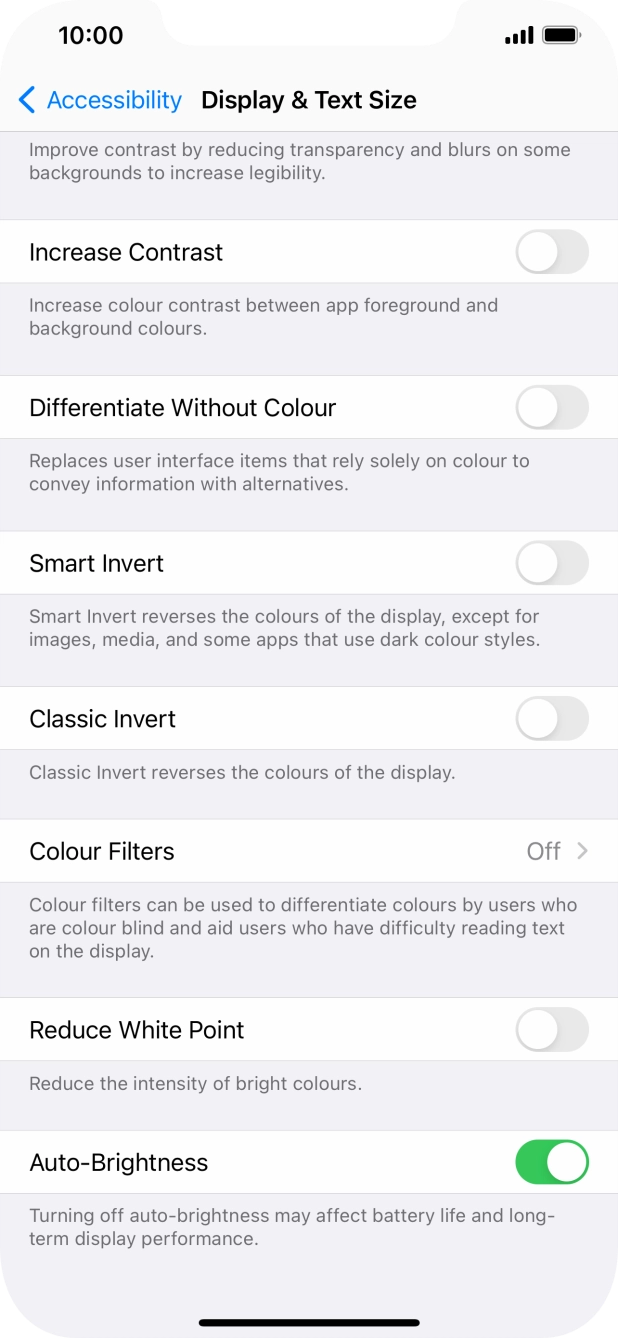 Press the indicator next to 