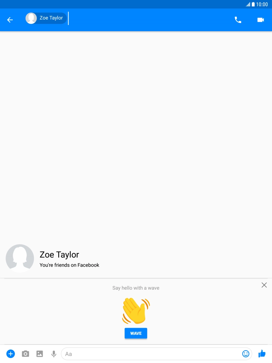 Press the text input field.