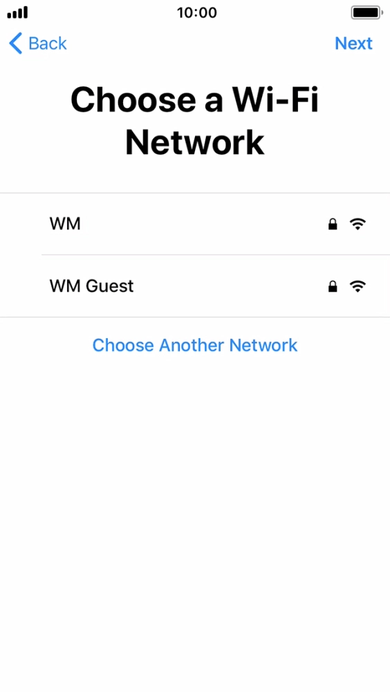 Press the required Wi-Fi network.