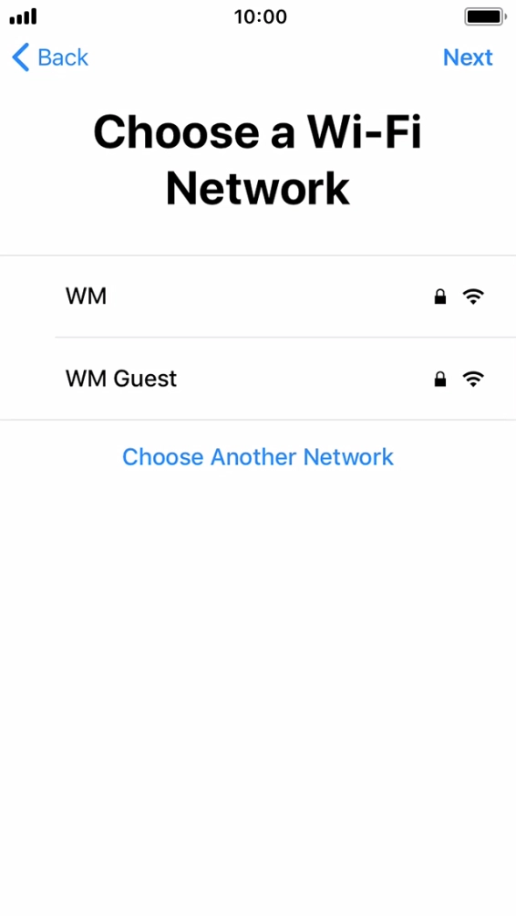Press the required Wi-Fi network. Press the required Wi-Fi network.