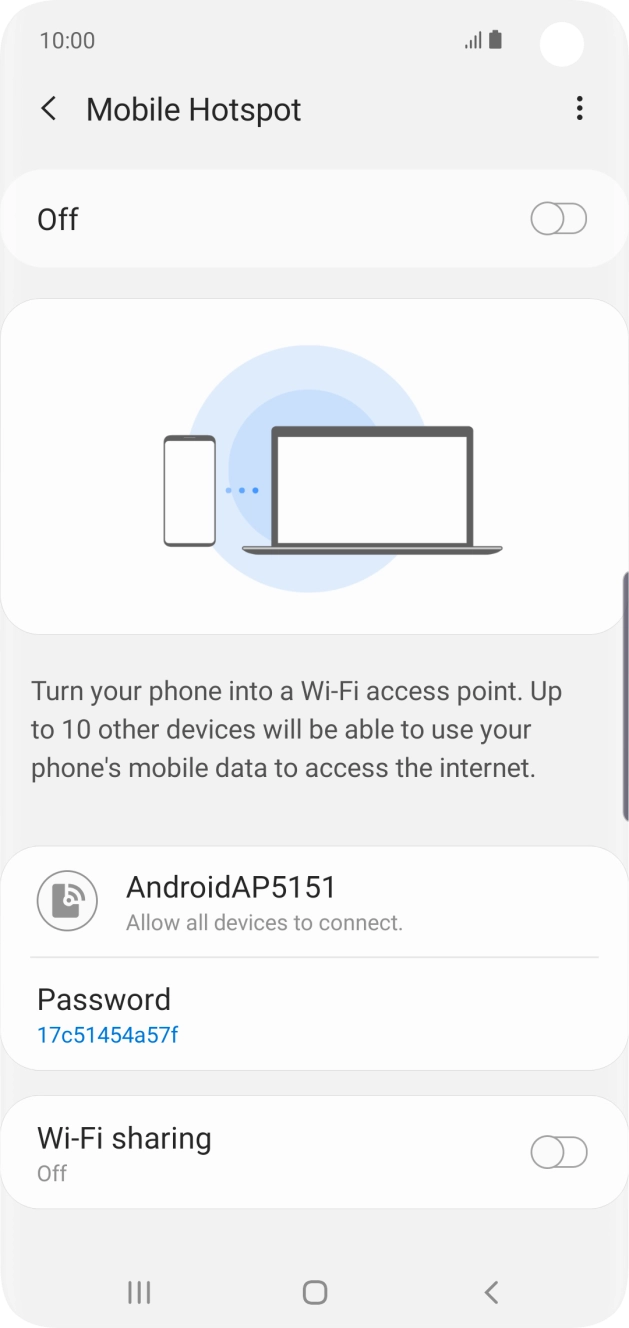 Press the menu icon.