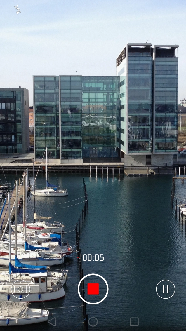 Press the stop icon to stop recording.