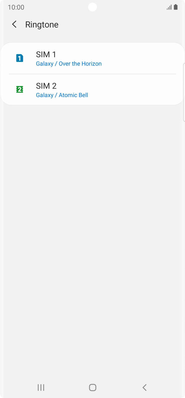 Press the name of your SIM.