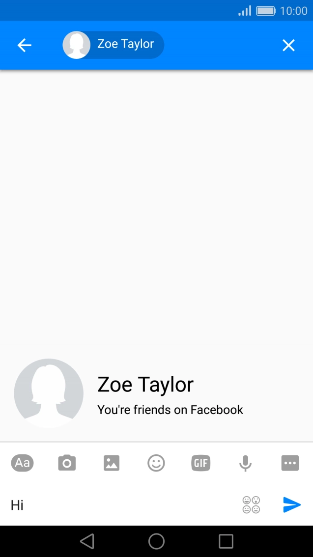 Write the required message and press the send icon.