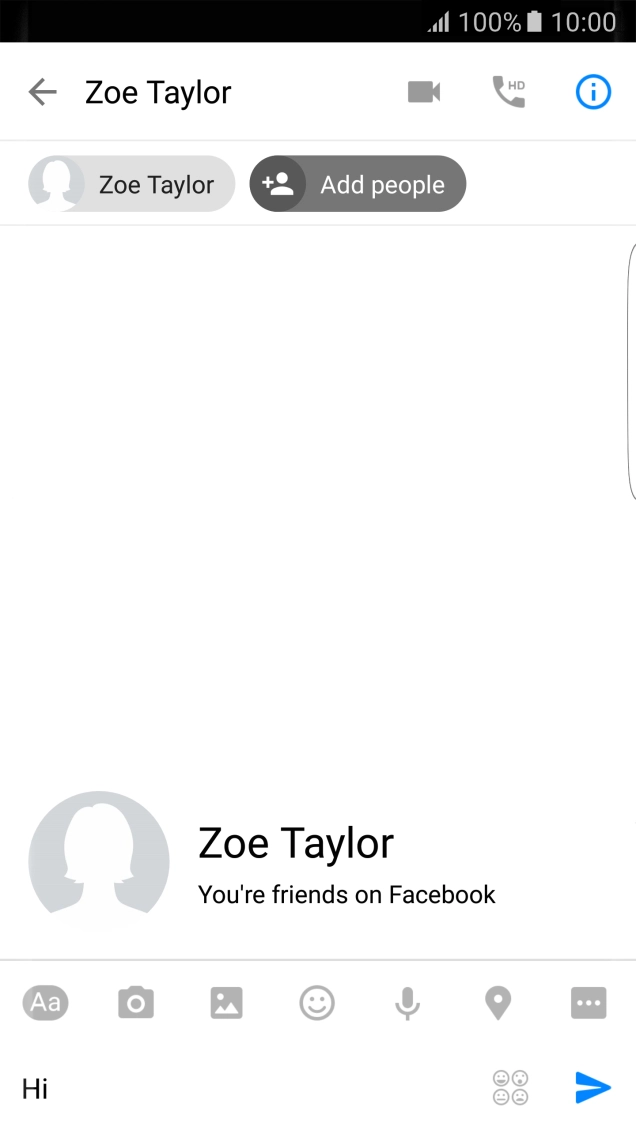 Write the required message and press the send icon.