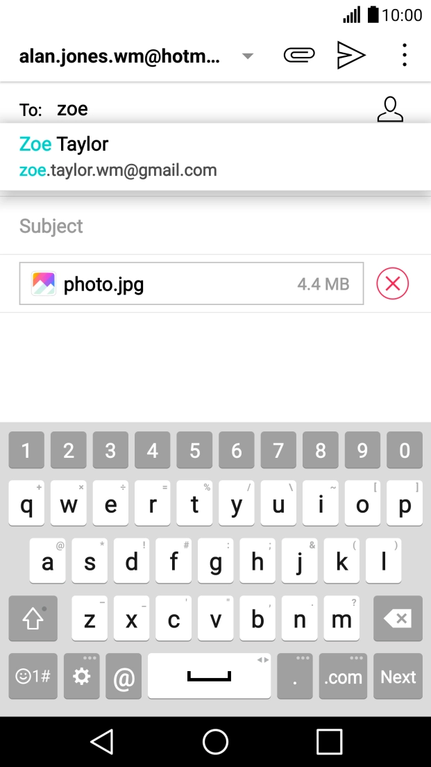 Press the required contact.