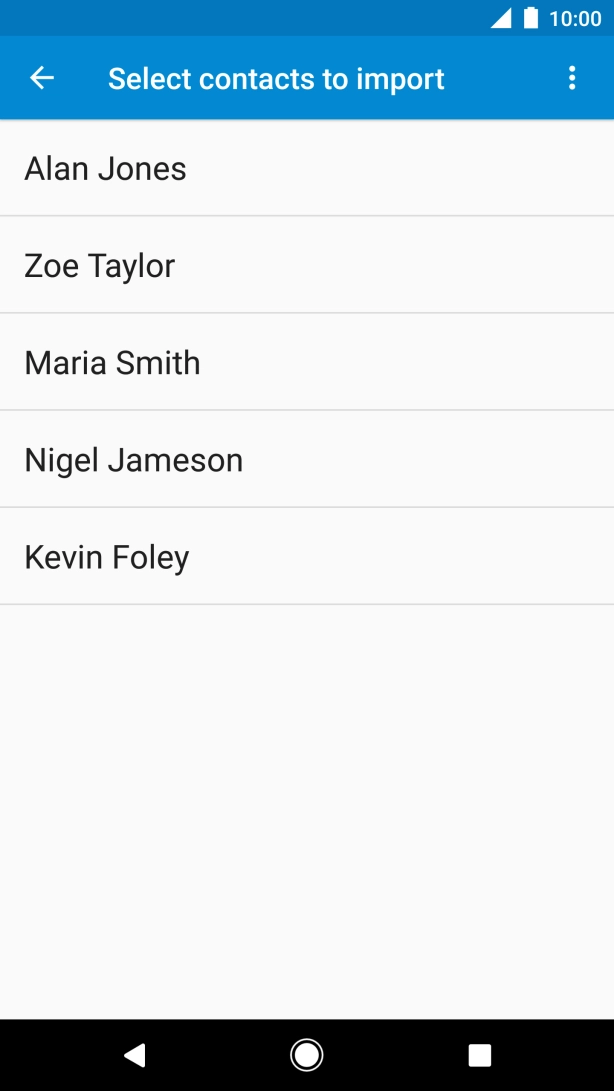 Press the menu icon.
