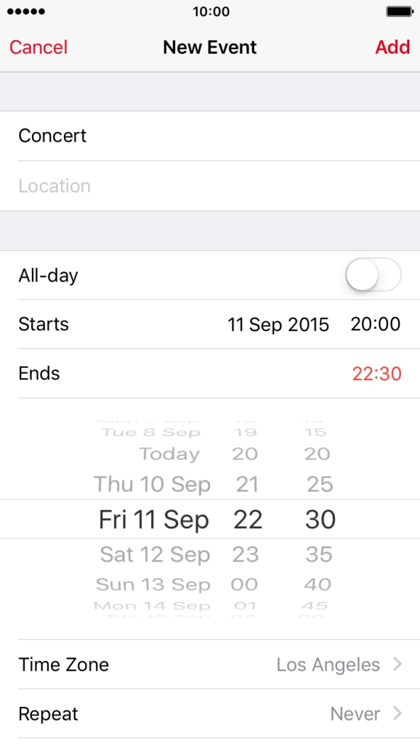Key in further information, if required, and press Add.