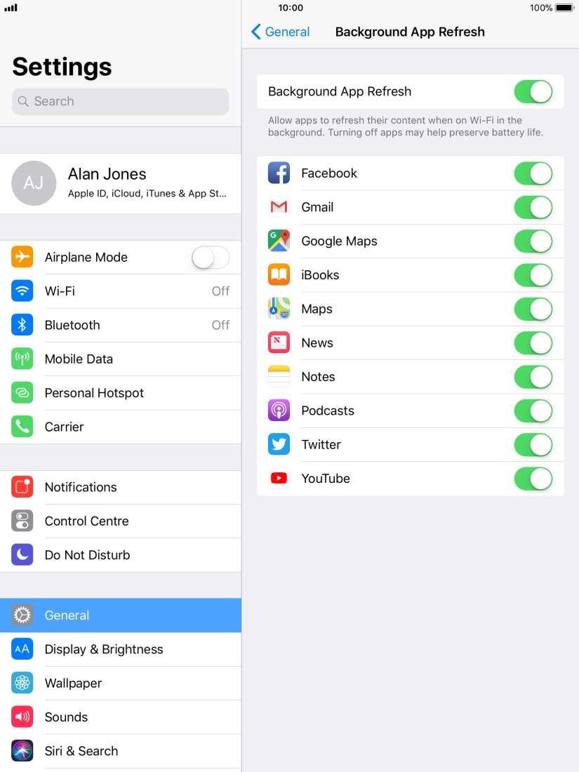 Press the indicator next to Press the indicator next to