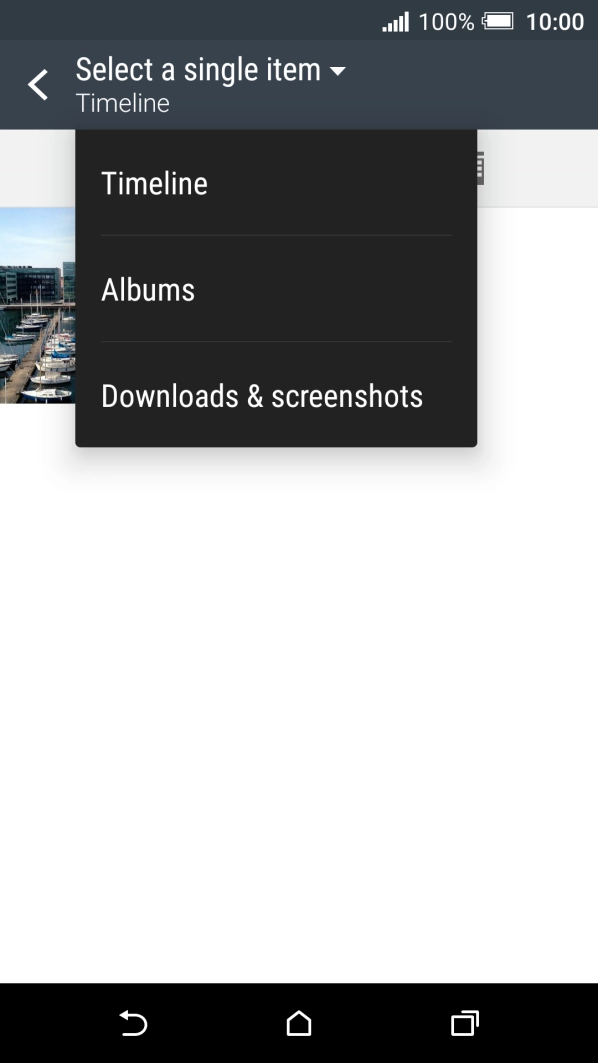 Press Albums and go to the required folder.