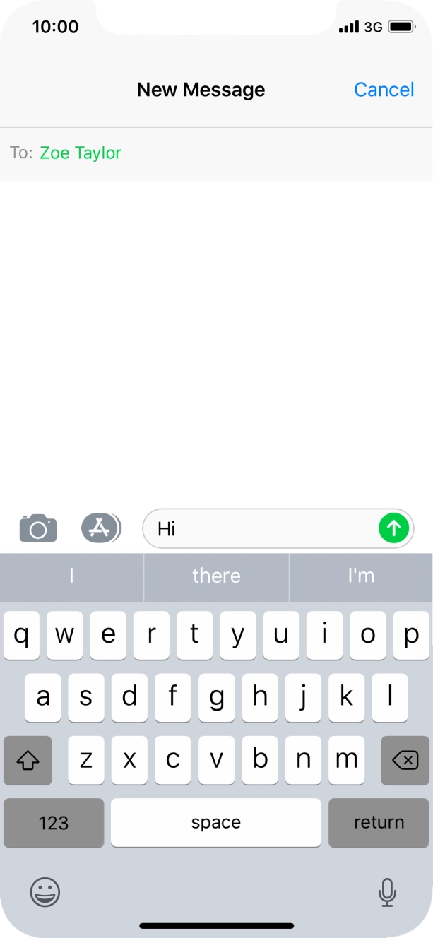 Press the send icon.