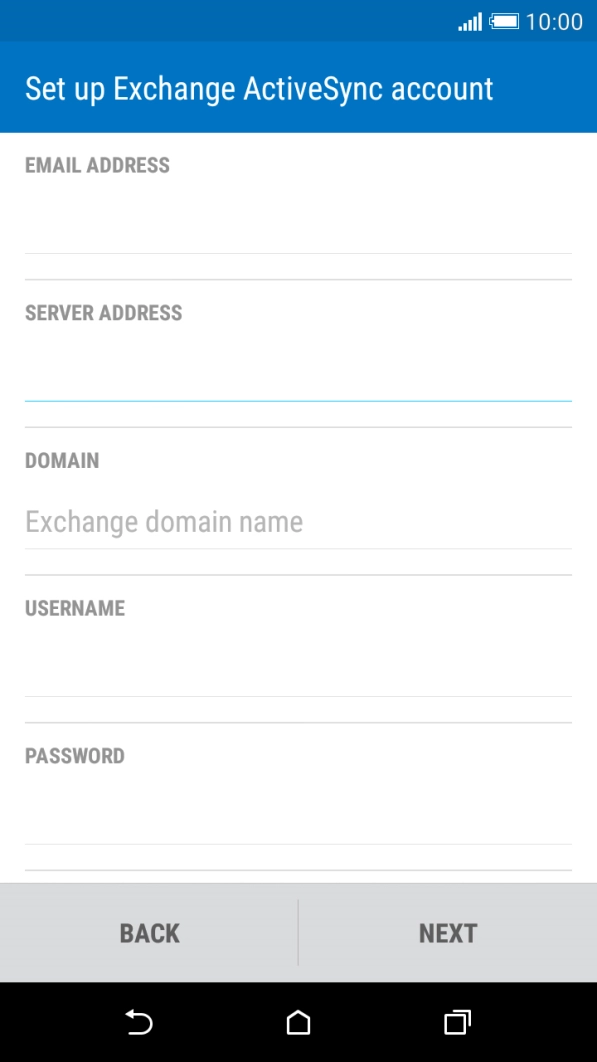 Press the field below 