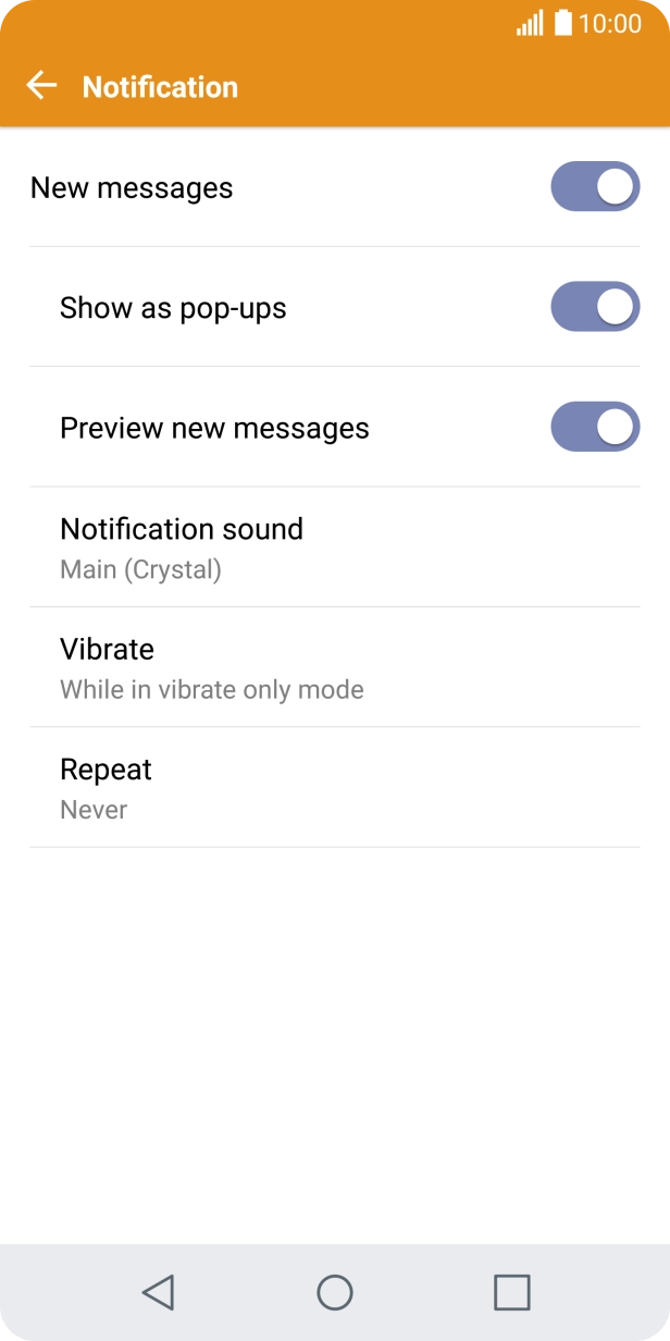 Press the indicator next to 
