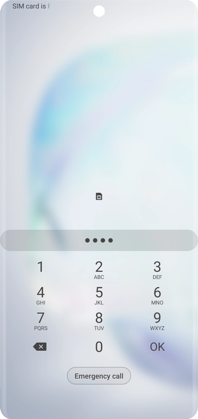 Key in a new four-digit PIN and press OK.