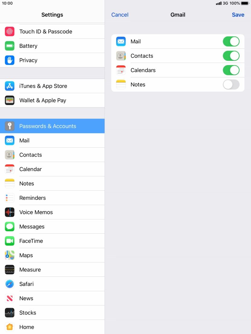If this screen is displayed, you email account has been recognised and set up automatically. Follow the instructions on the screen to key in more information and finish setting up your tablet.